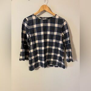 HATCH Collection Maternity Madeline Flannel Button Back Top XS/0